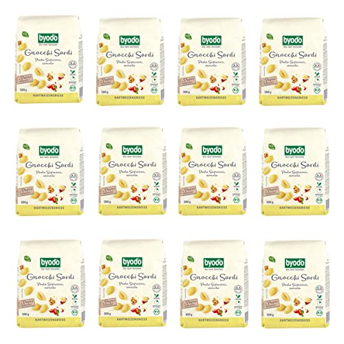 Byodo Helle Gnocchi Sardi 0,5 kg - Bio-Hartweizengries Pasta 12er Pack - 100% Italienischer Weizen, Perfekter Al Dente Biss, Ideal für Cook & Chill, Großpackung für Gastronomie Byodo Helle Gnocchi Sardi 0,5 kg - Bio-Hartweizengries Pasta 12er Pack - 100% Italienischer Weizen, Perfekter Al Dente Biss, Ideal für Cook & Chill, Großpackung für Gastronomie von Byodo
