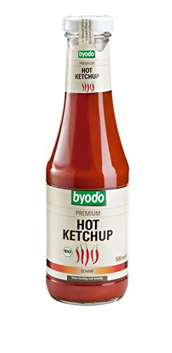 Byodo Hot Ketchup 3er Pack (3 x 500 ml Glas) - Bio von Byodo