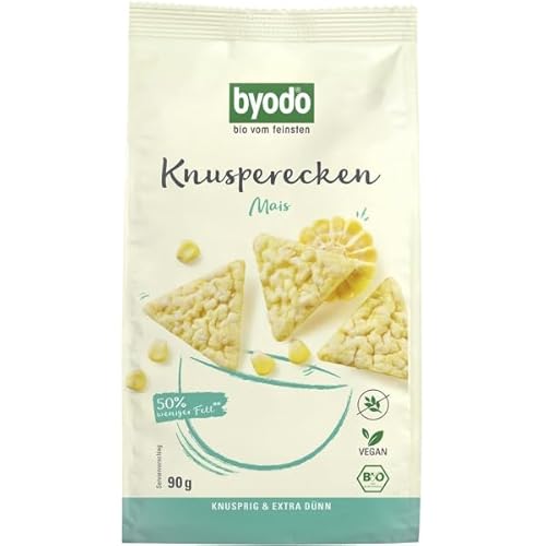 Byodo Knusperecken mit Mais, 90g - Bio-zertifizierter Snack, glutenfrei und vegan, ideal für Zwischenmahlzeiten, reich an Ballaststoffen, ohne Zusatzstoffe - perfekt für die ganze Familie Byodo Knusperecken mit Mais, 90g - Bio-zertifizierter Snack, glutenfrei und vegan, ideal für Zwischenmahlzeiten, reich an Ballaststoffen, ohne Zusatzstoffe - perfekt für die ganze Familie von Byodo