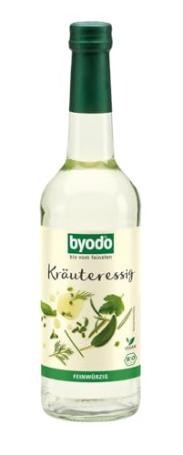 Byodo Bio Kräuteressig 6er Pack (6 x 500 ml Flasche) - Premium Bio-Essig, Vegan, Glutenfrei, Ideal für Salat & Marinaden von Byodo
