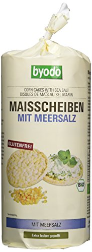 Byodo Bio Maisscheiben 12er Pack - 100% Bio-Zutaten, Luftig-Locker & Knusprig, Meersalz, Ideal als Snack, Langanhaltende Frische, Vegan, 12 Packungen von Byodo