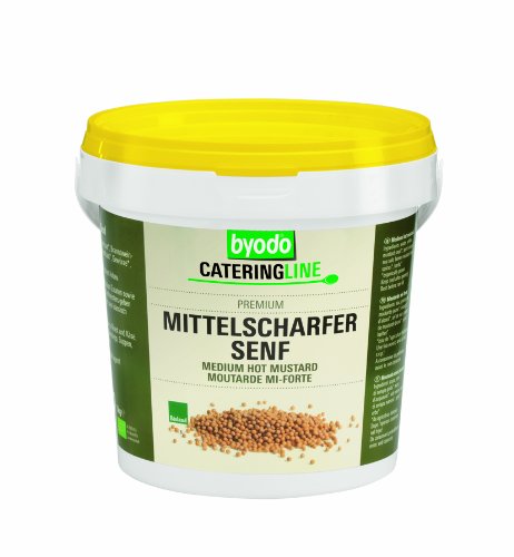 Byodo Mittelscharfer Senf, 2er Pack (2 x 1000 g Eimer) - Bio von Byodo