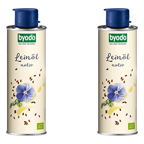 Byodo Natives Leinöl, 2er Pack (2 x 250 ml Dose) - Bio von Byodo