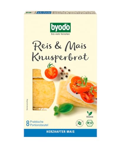 Byodo Reis & Mais Knusperbrot mit Meersalz, 6er Pack (6x 200 g Packung) - Bio von Byodo