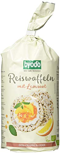 Byodo Reiswaffeln mit Leinsaat und Meersalz 1er Pack (1x 100 g) - Bio von Byodo