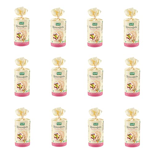 Byodo - Reiswaffeln ohne Salzzusatz 100g, 12er Pack - Glutenfrei, Vegan, Bio, Leicht & Knusprig für gesunden Snack & Diät von Byodo