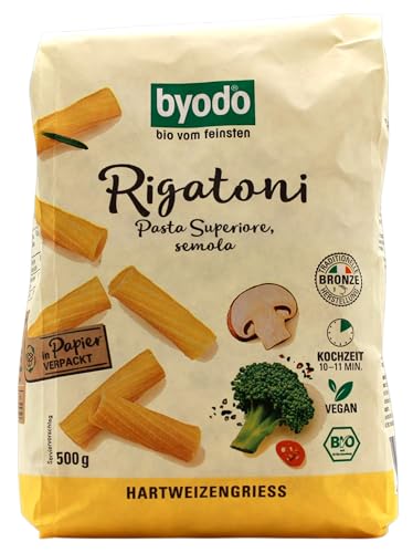 Rigatoni Semola Byodo, 0.5 kg, 12er Pack – Italienische Pasta aus Hartweizengrieß, Ideal für Pasta-Gerichte, Bulk Pack für Familien & Feiern Rigatoni Semola Byodo, 0.5 kg, 12er Pack – Italienische Pasta aus Hartweizengrieß, Ideal für Pasta-Gerichte, Bulk Pack für Familien & Feiern von Byodo