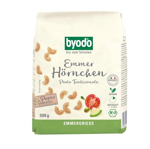 Byodo Sommerdinkel-Hörnchen Semola 0,5 kg - 12er Pack Bio Dinkel Pasta - Vegan, Bio-Zertifiziert, Nachhaltig - Ideal für Suppen & Salate - Hochwertige Nudeln für Gesunde Ernährung - Vorratspack Byodo Sommerdinkel-Hörnchen Semola 0,5 kg - 12er Pack Bio Dinkel Pasta - Vegan, Bio-Zertifiziert, Nachhaltig - Ideal für Suppen & Salate - Hochwertige Nudeln für Gesunde Ernährung - Vorratspack von Byodo