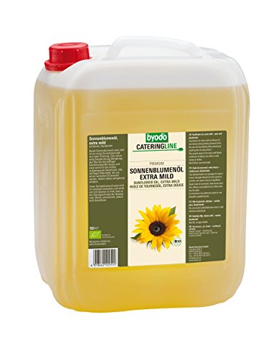 Byodo Sonnenblumenöl, desodoriert & extra mild, 1er Pack (1 x 10 l Dose) – Bio, Pflanzliches Öl, Vielseitig verwendbar, Ideal für die Küche, Gesundes Kochen von Byodo