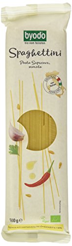 Byodo Spaghettini hell 6er Pack (6 x 500 g) - Bio-Hartweizengrieß aus Italien, Al Dente Biss, Kurze Kochzeit, Umweltfreundliche Papierverpackung, Bio-Qualität Pasta von Byodo