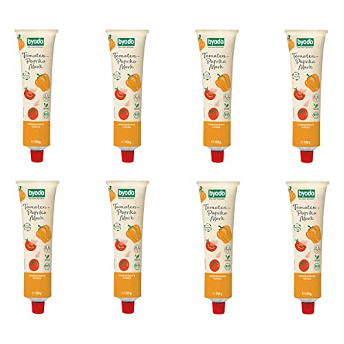 Byodo - Tomaten-Paprika Mark Doppelfrucht in der Tube - 150 g - 8er Pack Byodo - Tomaten-Paprika Mark Doppelfrucht in der Tube - 150 g - 8er Pack von Byodo