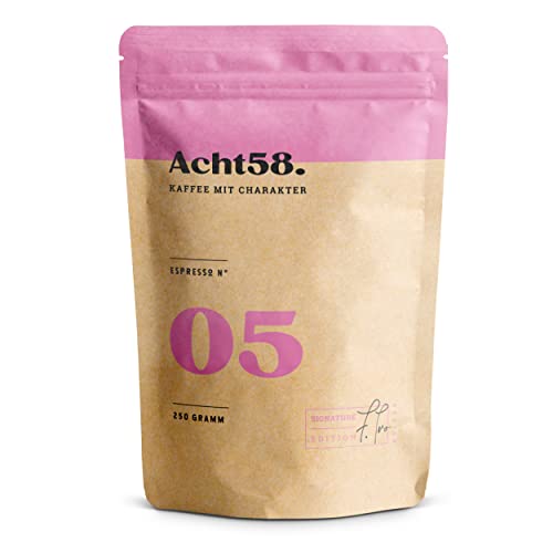 Espresso N°05 – Specialty Röstung – Feinster Arabica-Blend – Kaffee-Bohnen für Vollautomaten und Siebträger – Espresso-Bohnen (250 g) von C°858