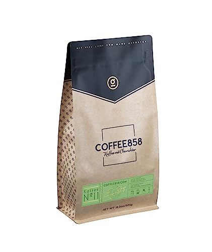 Kaffee-Bohnen aus Brasilien (N°11) - Feinster Single Origin Arabica von Coffee858 (525g) von C°858