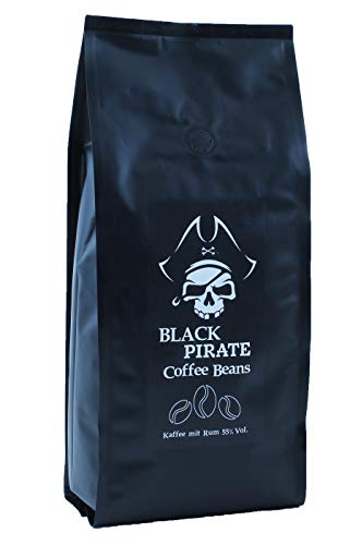 Black Pirate Coffee - Aromatisierter Kaffee mit echtem Jamaika Rum (1000g Ganze Bohne) von C&T