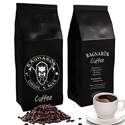 C&T "Ragnarök Coffee" nordischer Röst-Kaffee | 1000g ganze Bohne | als Espresso & Cafe Crema trinkbar | kräftig + würzig + aromatisch | 100% natürlich mit Koffein von C&T