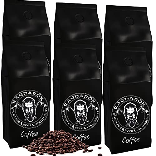 C&T "Ragnarök Coffee" nordischer Röst-kaffee | 6000g ganze Bohne | als Espresso & Cafe Crema trinkbar | kräftig + würzig + aromatisch | 100% natürlich mit Koffein von C&T