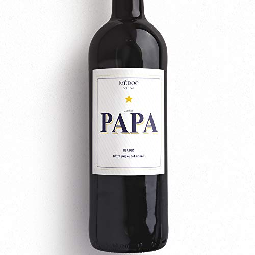 Personalisierte Bordeaux-Weinflasche - Ein guter Tropfen für Papa - 1 Flasche Bordeaux AOC von CADEAUX.COM