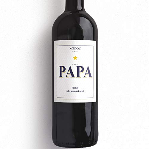 Personalisierte Bordeaux-Weinflasche - Ein guter Tropfen für Papa - 1 Flasche Bordeaux AOC Personalisierte Bordeaux-Weinflasche - Ein guter Tropfen für Papa - 1 Flasche Bordeaux AOC von CADEAUX.COM