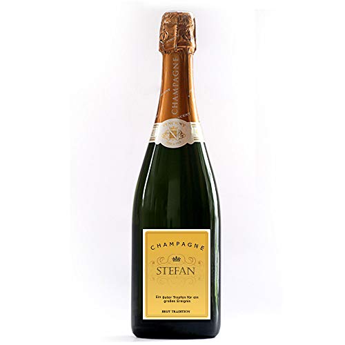 CADEAUX.COM - Personalisierte Champagner-Flasche Royale - Geburtstagsgeschenk Geschenk Mann oder Frau - Chanpagne Brut Tradition Vincent père et fils von CADEAUX.COM