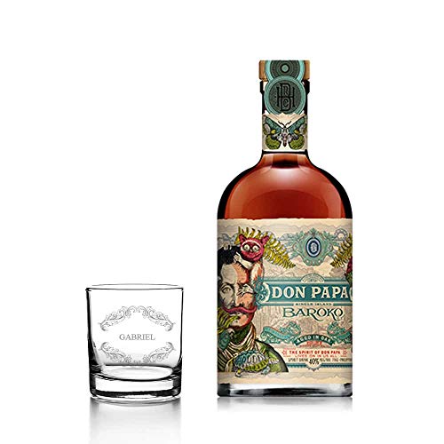 Rumflasche Don Papa + personalisierbares graviertes Glas Rumflasche Don Papa + personalisierbares graviertes Glas von CADEAUX.COM