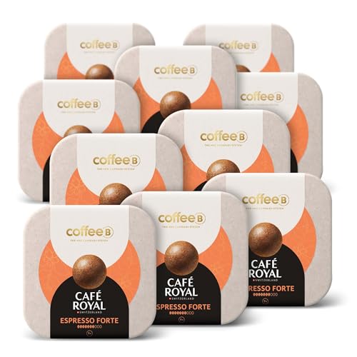 CoffeeB - Espresso Forte 9 Coffee Balls 51g, 10er Pack (10x 9 Coffee Balls) von CAFE ROYAL SWITZERLAND PROFESSIONAL