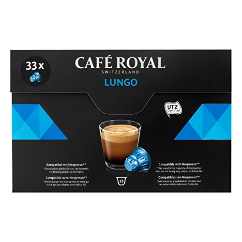 Café Royal Lungo 33 Nespresso kompatible Kapseln (Intensität 4/10) 1er Pack (1 x 33 Kaffeekapseln) von Café Royal