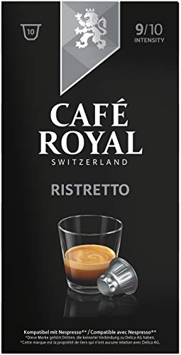 Café Royal Ristretto, 50 Nespresso kompatible Kapseln, 5er Pack (5 x 10 Kaffeekapseln) von Café Royal
