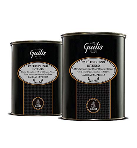 CAFES GUILIS DESDE 1928 AMANTES DEL CAFE 100% Arabica Gemahlener Kaffee - Intensive Espressomischung höchster Qualität - 2 kg von CAFES GUILIS DESDE 1928 AMANTES DEL CAFE