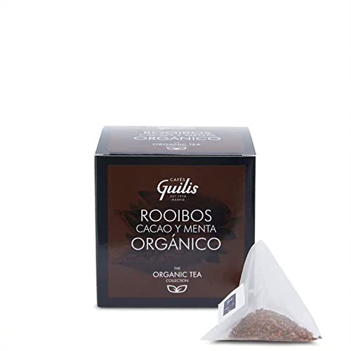 CAFES GUILIS DESDE 1928 AMANTES DEL CAFE Bio Kakao & Minze Rooibos Blatt Box 15 Pyramiden - Pack 4 von CAFES GUILIS DESDE 1928 AMANTES DEL CAFE