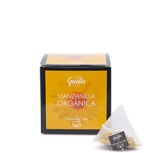 CAFES GUILIS DESDE 1928 AMANTES DEL CAFE Bio-Kamillenblütenaufguss Box 15 Pyramiden - Pack 4 Kräutertees von CAFES GUILIS DESDE 1928 AMANTES DEL CAFE