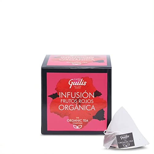 CAFES GUILIS DESDE 1928 AMANTES DEL CAFE Bio Rote Beeren Blatt Infusion Box 15 Pyramiden - Pack 4 von CAFES GUILIS DESDE 1928 AMANTES DEL CAFE