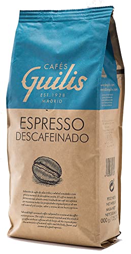 CAFES GUILIS DESDE 1928 AMANTES DEL CAFÉ - Kaffeebohnen Entkoffeiniert Arabica 1 kg von CAFES GUILIS DESDE 1928 AMANTES DEL CAFE