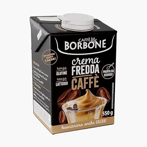 6 x Crema Fredda Caffè Borbone Coffee Cold Cream Coffee Drink Milk Based Cream with Coffee 550 ml + Italian Gourmet Polpa 400 g von CAFFÈ BORBONE