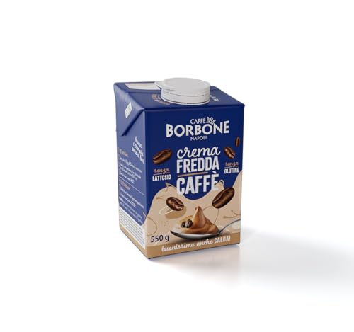Caffè Borbone Kaffeecreme - Sahne auf Milchbasis mit laktosefreiem, löslichem Kaffee, langlebig UHT - laktose- und glutenfrei - 550-Gramm-Kartonpackung von CAFFÈ BORBONE