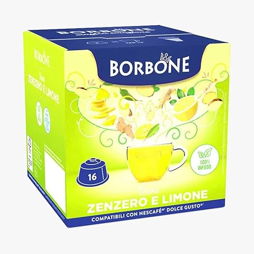 64 Kaffee Kapseln borbone Kompatibel Mit Nescafe Dolce Gusto Kräuterteemischung Zensero und Lemon - L'Emporio Kaffee von CAFFÈ BORBONE