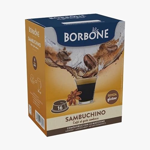 96 Kaffee Kapseln borbone Kompatibel lavazza A Modo Mio Sambuchino Kaffee Und Sambuca - L'Emporio Kaffee von CAFFÈ BORBONE