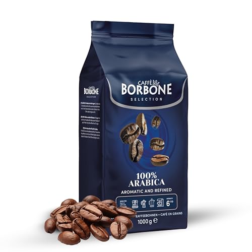 Caffè Borbone Selection 100% Arabica ganze Kaffeebohnen 1000g | Fruchtig im Geschmack mittlere Kaffee-Röststufe 100% Arabica Bohnen 1 Kg Beutel | mittlere Kaffee-Röststufe von CAFFÈ BORBONE