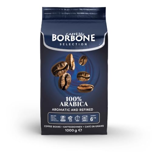 Caffè Borbone Selection 100% Arabica ganze Kaffeebohnen 1000g | Fruchtig im Geschmack mittlere Kaffee-Röststufe 100% Arabica Bohnen 1 Kg Beutel | mittlere Kaffee-Röststufe von CAFFÈ BORBONE