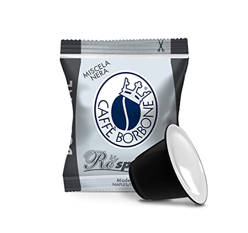 Caffè Borbone Respresso, Schwarze Kaffeemischung - 100 Kapseln - Kompatibel mit Nespresso®* Haushalts-Espressomaschinen von CAFFÈ BORBONE