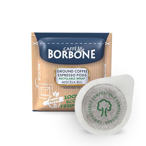 Caffè Borbone Kompostierbare Kaffeepads, Blaue Kaffeemischung - 150 Pads - Kompatibel mit ESE System Papier Pads 44 mm Caffè Borbone Kompostierbare Kaffeepads, Blaue Kaffeemischung - 150 Pads - Kompatibel mit ESE System Papier Pads 44 mm von CAFFÈ BORBONE