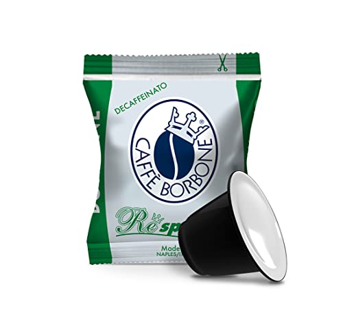 Caffè Borbone Respresso Dek, Entkoffeinierte Kaffeemischung - 50 Kapseln - Kompatibel mit Nespresso®* Haushalts-Espressomaschinen von CAFFÈ BORBONE