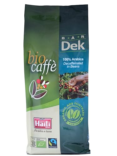 Caffè Haiti Roma Biocaffè Bar Dek 100% Arabica 100% Bio 100% Fairtrade entkoffeinierte Kaffeebohnen 500 g von CAFFE' HAITI ROMA