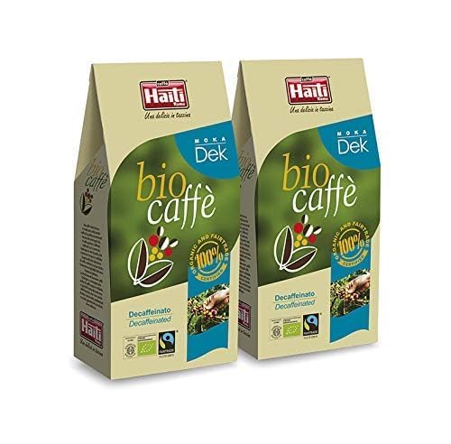 Caffè Haiti Roma Biocaffè Moka Dek 100% Bio 100% Fairtrade entkoffeinierter gemahlener Kaffee 2 x 250 g von CAFFE' HAITI ROMA