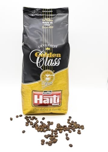 Caffè Haiti Roma Gran Caffè Golden Class Kaffeebohnen in 1 kg-Packungen Italienische handwerkliche Röstung und Qualitätsmischung von CAFFE' HAITI ROMA