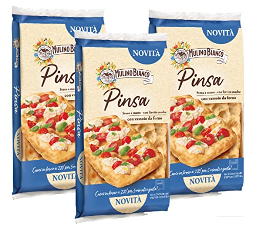 3 weiße Mühlen, Neuheit Pinsa in handverlängerter Schale mit Mutterhefe 230 g [3 Packungen] von CAIYA