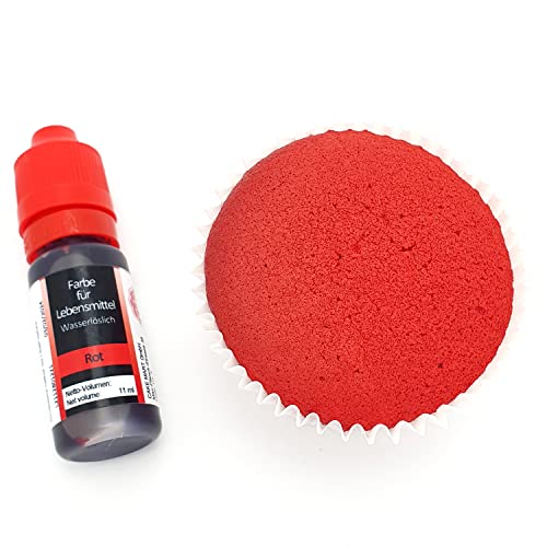 Flüssige Lebensmittelfarbe Rot, 11 ml von CAKE MART