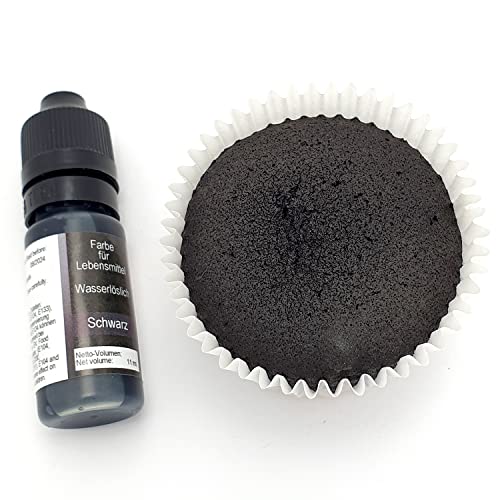 Flüssige Lebensmittelfarbe Schwarz, 11 ml von CAKE MART