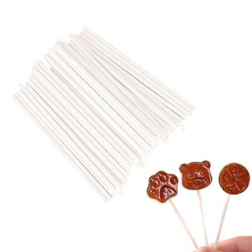 CALLYSONIC Cake Pop Stiele (7.3cm*2.45mm),Lollipop Sticks 100 Stück Cake Pops Sticks lollies Sticks, Lollipop,Cake Pops Sticks,lutscher,Für Lollipop-Kuchen-Desserts von CALLYSONIC