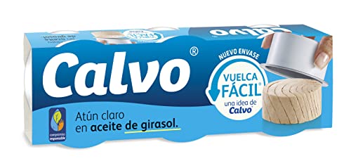 Leichtes Thunfisch Pflanzenöl Glatze Dose 3x80gr. von Calvo