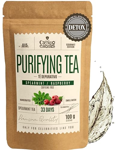 DETOX TEE zur Förderung der Verdauung – Spearmint Tee mit Fenchel, Anis Kümmel Tee, Süßholzwurzel, Ingwer, Himbeere – Detox Kur & DarmKur – Koffeinfrei Kräutertee – 100g DETOX TEE zur Förderung der Verdauung – Spearmint Tee mit Fenchel, Anis Kümmel Tee, Süßholzwurzel, Ingwer, Himbeere – Detox Kur & DarmKur – Koffeinfrei Kräutertee – 100g von CAMINO DE CABRAS